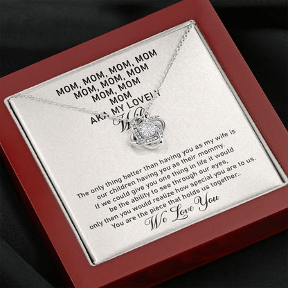 Mom, Mom, Mom, Mom... Love Knot Neclace