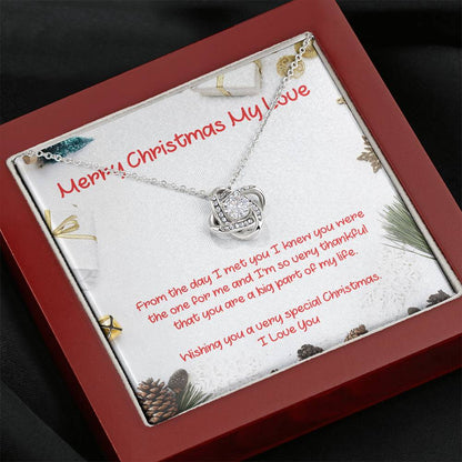 MERRY CHRISTMAS MY LOVE Love Knot Neclace