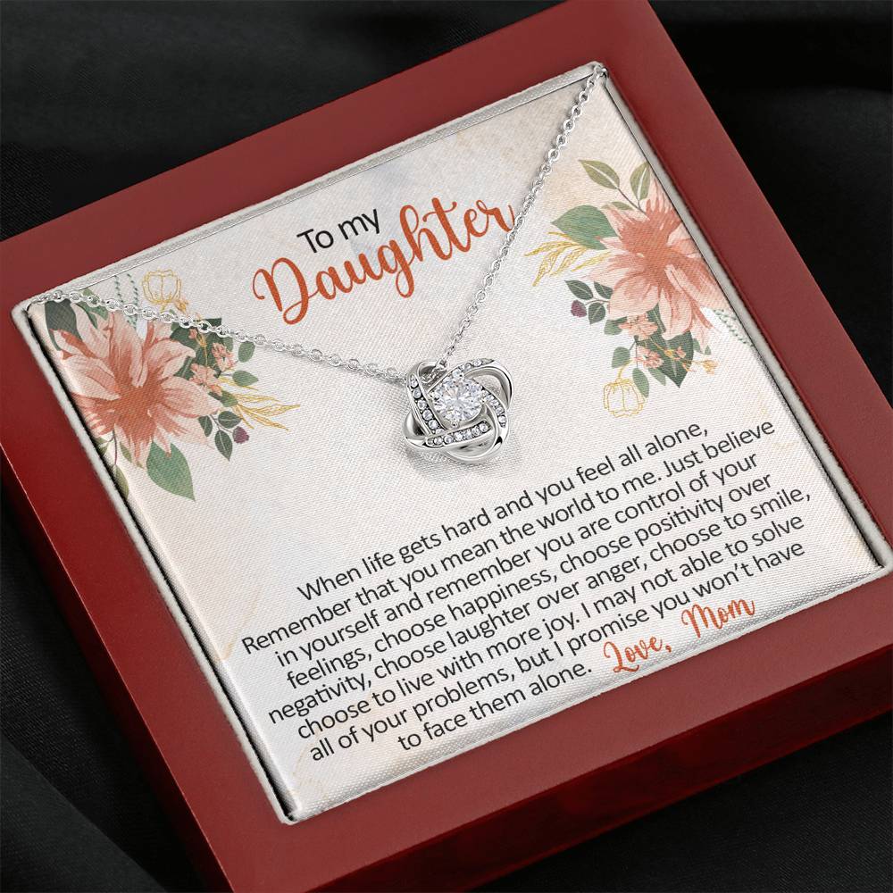 Mom to Daughter 4 Love Knot Neclace