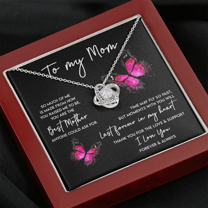 To My Mom - Last Forever in My Heart Love Knot Necklace