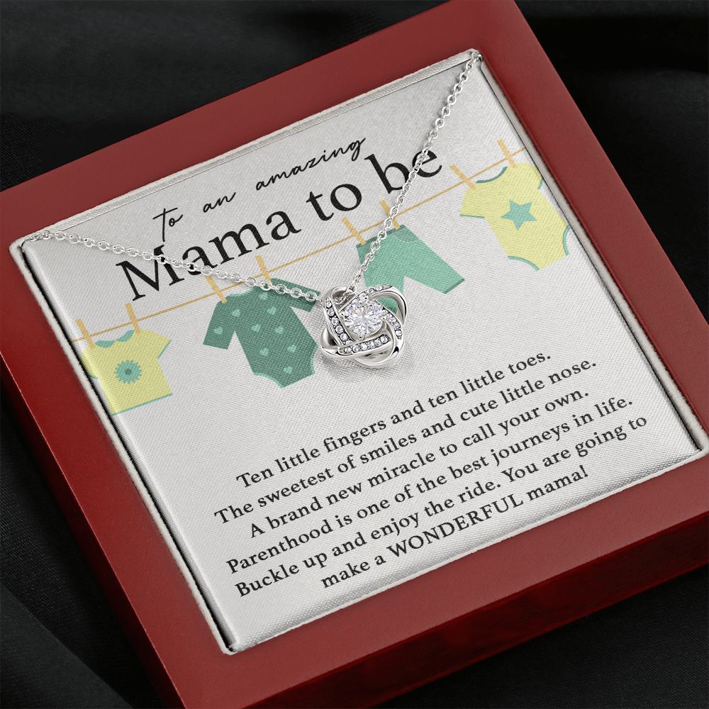 To An Amazing Mama To Be Love Knot Neclace