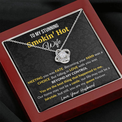 Gift For Wife Love Knot Necklace With Message Card Beyond my Control