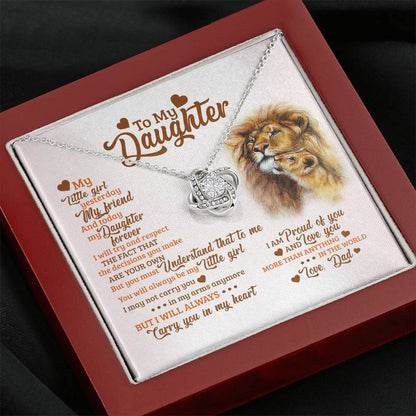 CARRY YOU IN MY HEART - CARD Love Knot Neclace