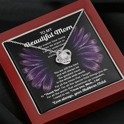 Your Stubborn Child Love Knot Necklace