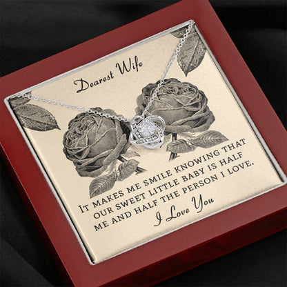 DEAREST WIFE - CARD Love Knot Neclace
