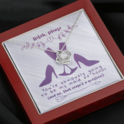 THAT WASN'T A QUESTION - CARD Love Knot Neclace