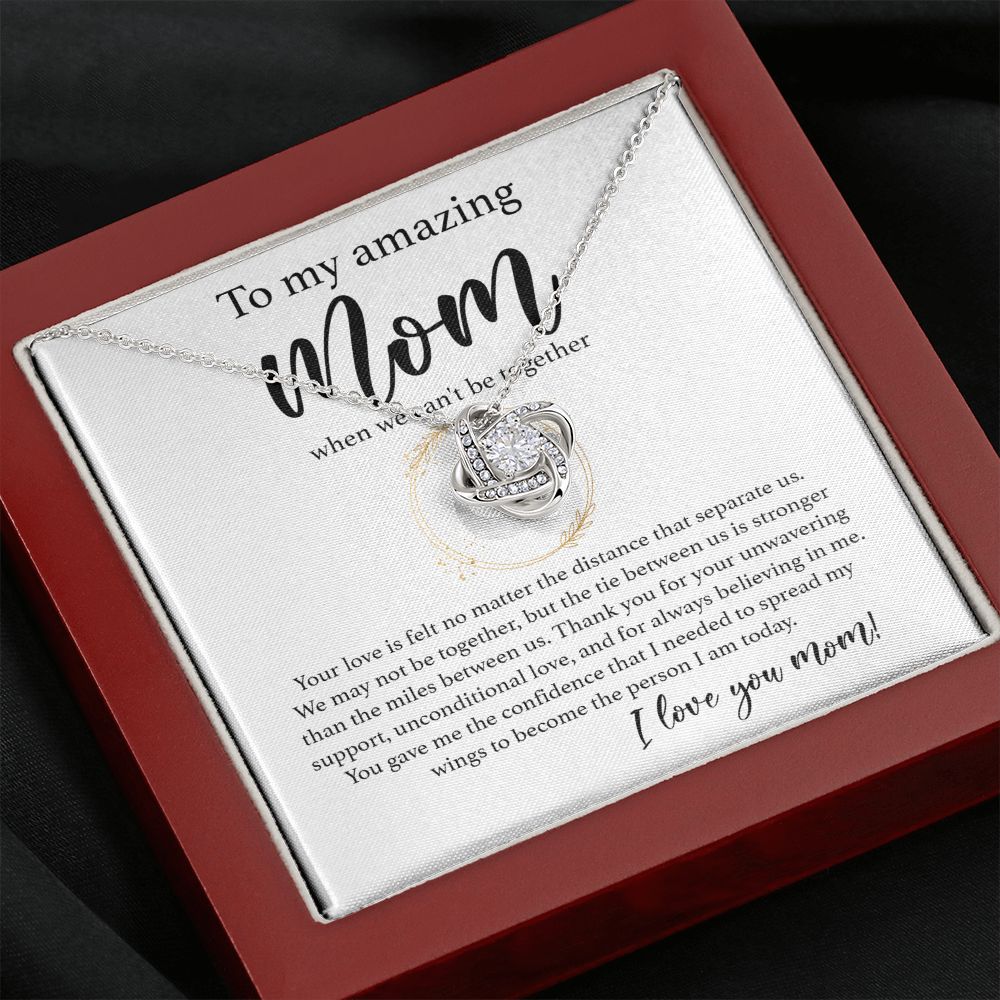 My Amazing Mom - When We Can't be Together Love Knot Necklace