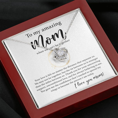 My Amazing Mom - When We Can't be Together Love Knot Necklace