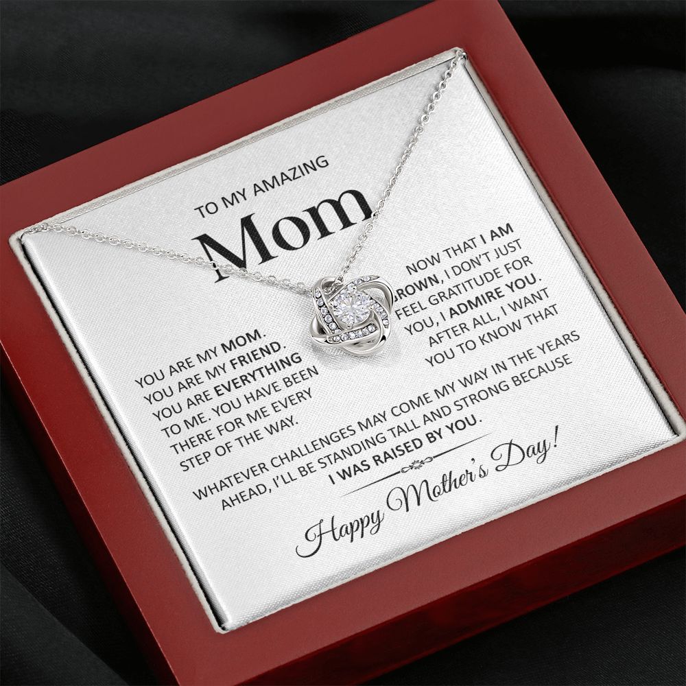 To my Amazing Mom Love Knot Necklace