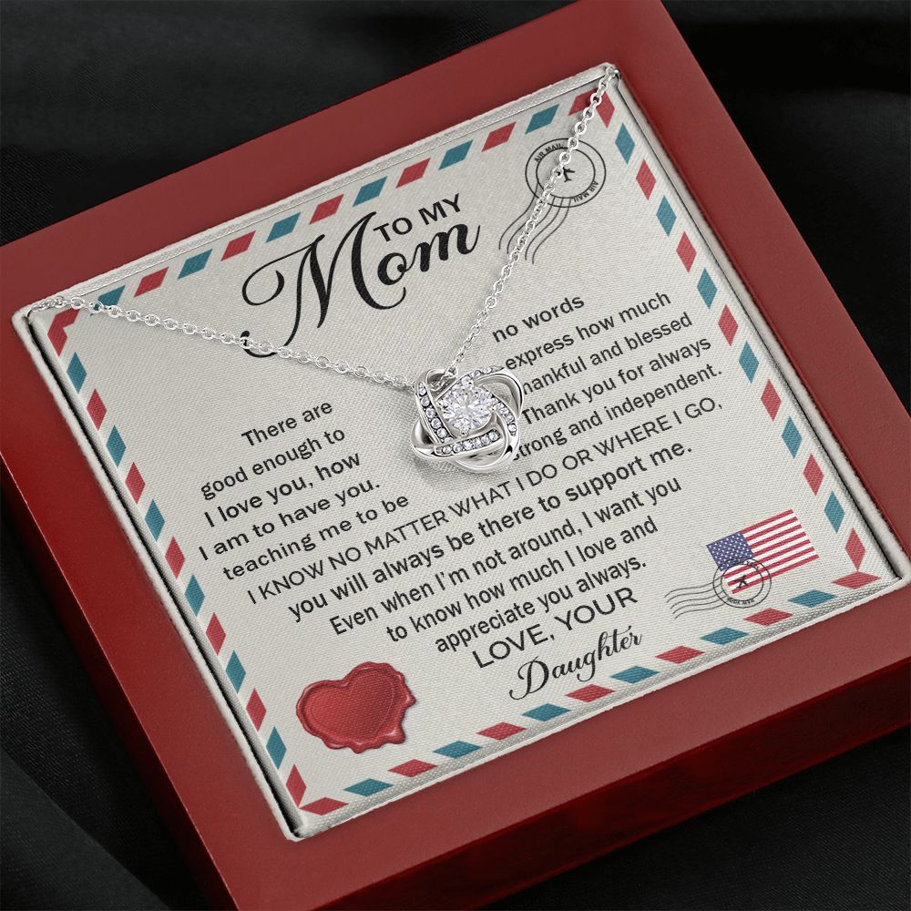 To My Mom - How Much I Love You Love Knot Neclace