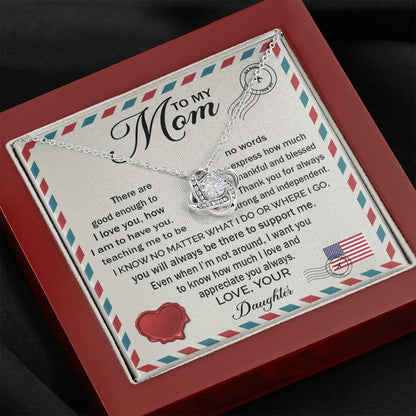 To My Mom - How Much I Love You Love Knot Neclace