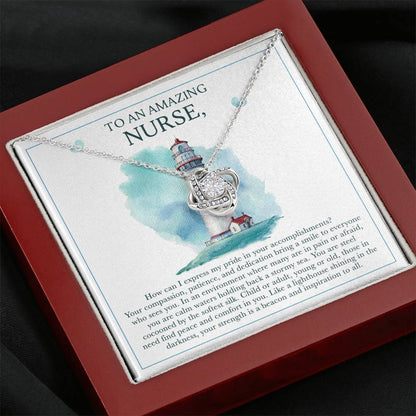AN AMAZING NURSE - CARD Love Knot Neclace