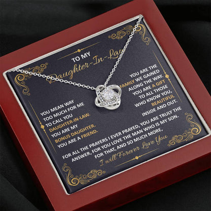 Mother in law to Daughter in law 1 Love Knot Neclace