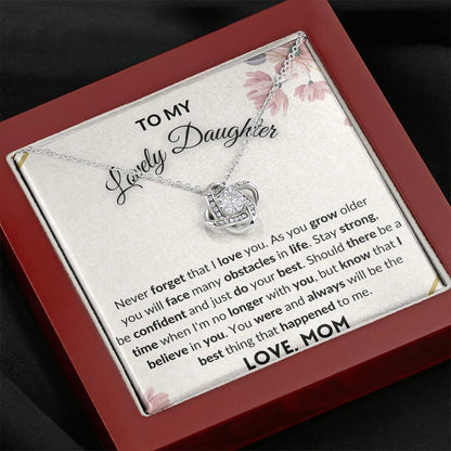 Gift for Daughter - Love Knot Necklace - Best thing that happened to me