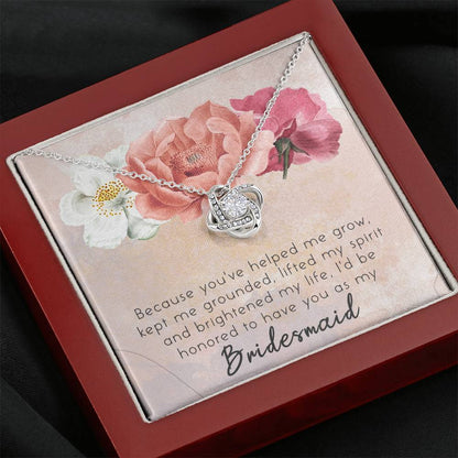 HELPED ME GROW - CARD Love Knot Neclace