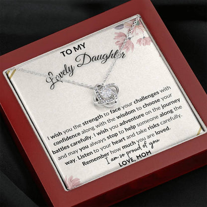 Gift for Daughter - Love Knot Necklace - I am so proud of you