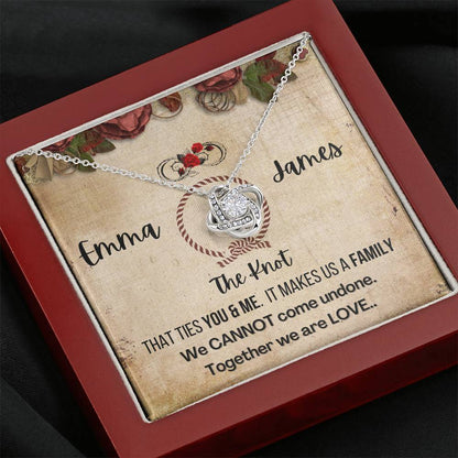 Gift For Wife 14K Gold Plated Love Knot Necklace