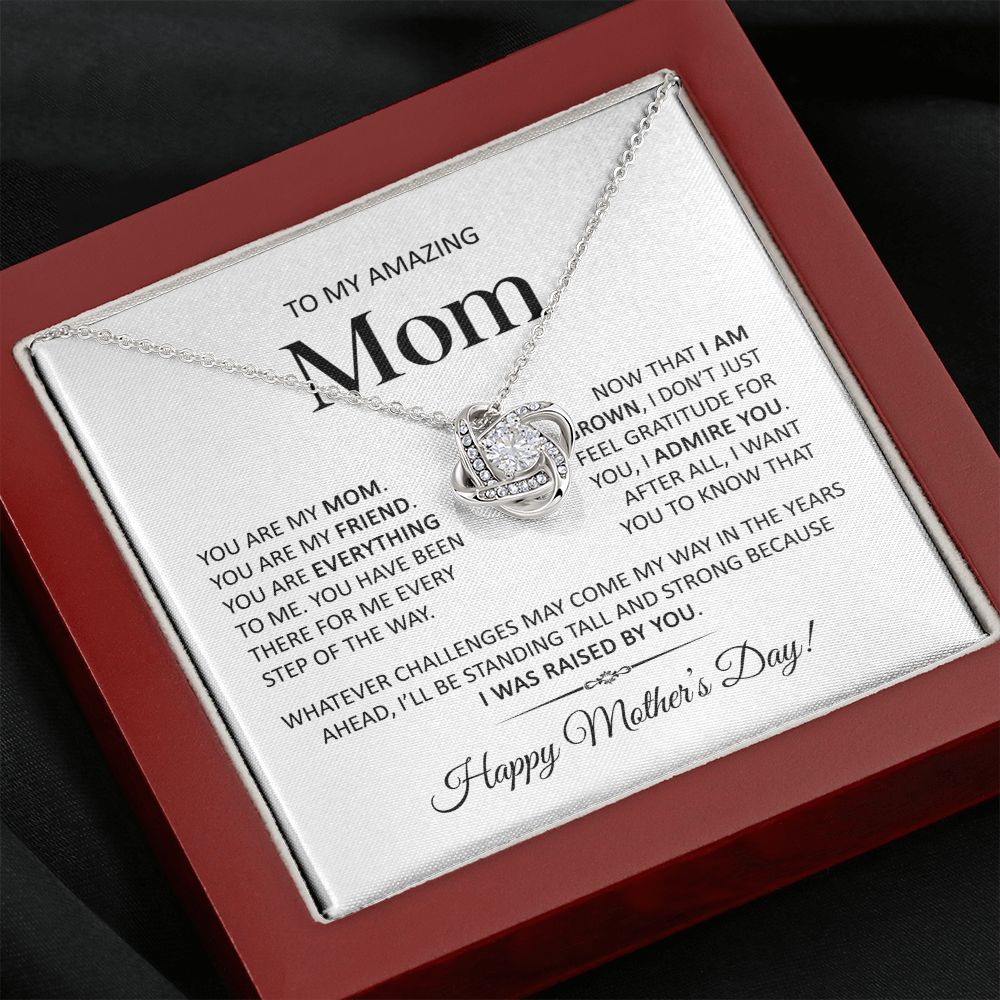 To my Amazing Mom Love Knot Neclace
