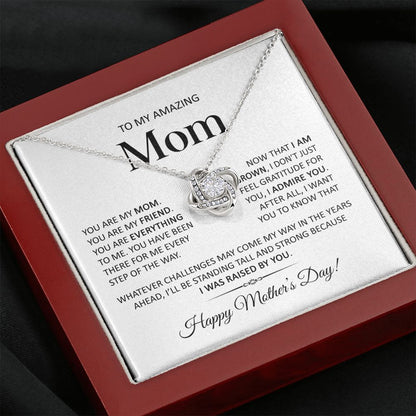 To my Amazing Mom Love Knot Neclace