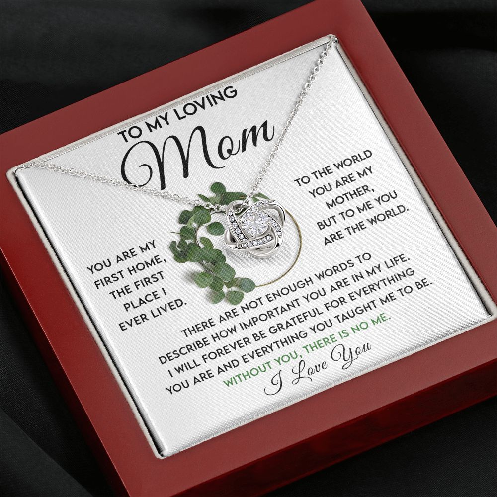 To My Loving Mom Ver2 Love Knot Neclace