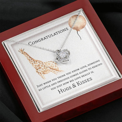 HUGS & KISSES - CARD Love Knot Neclace