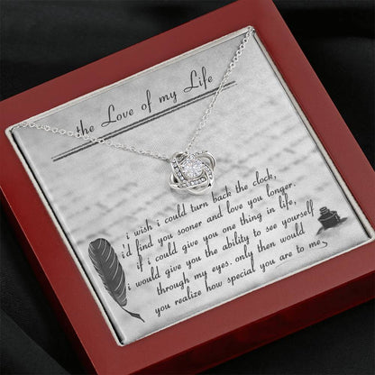 THE LOVE OF MY LIFE Love Knot Neclace