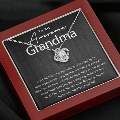 Being a Grandma is the Most Fun Love Knot Neclace