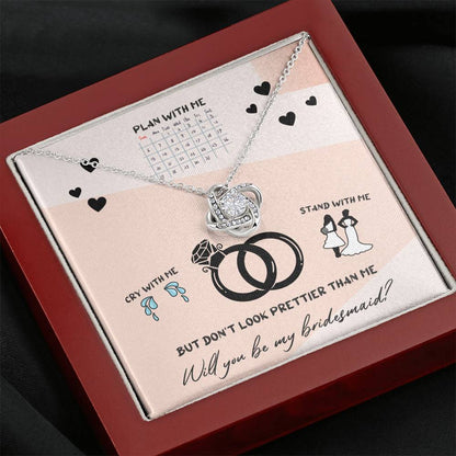 DON'T LOOK PRETTIER - CARD Love Knot Neclace