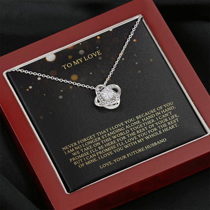 NEVER FORGET THAT I LOVE YOU - CARD Love Knot Neclace