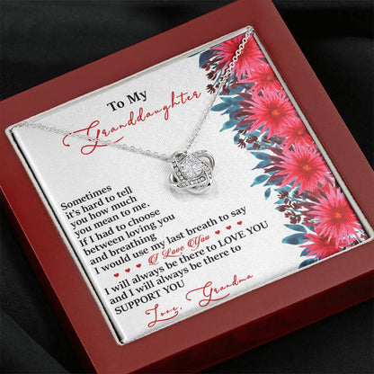 Grandma to Granddaughter 4 Love Knot Neclace