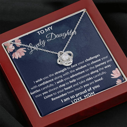 Gift for Daughter - Love Knot Necklace - Proud of you