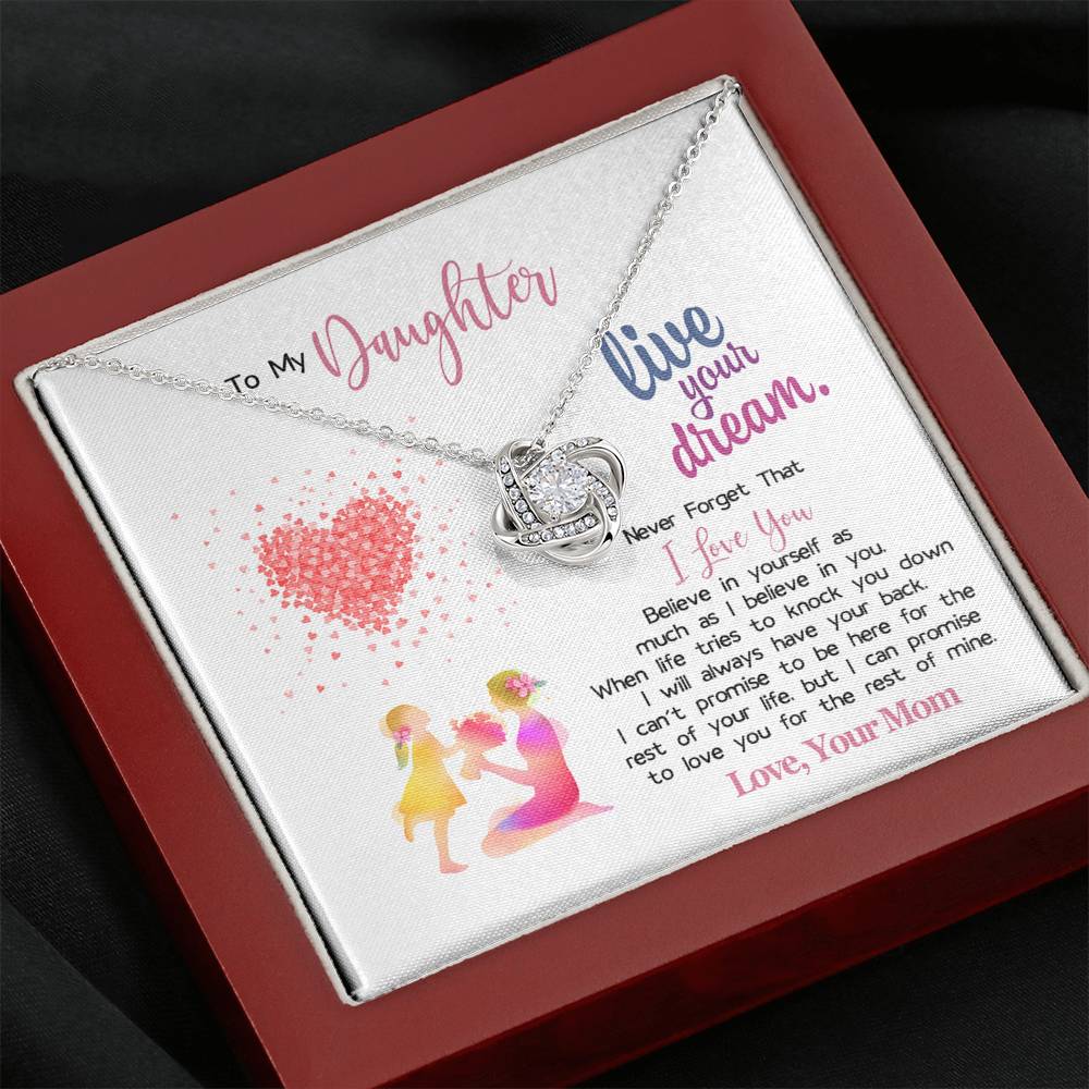 LIVE YOUR DREAM - CARD Love Knot Neclace