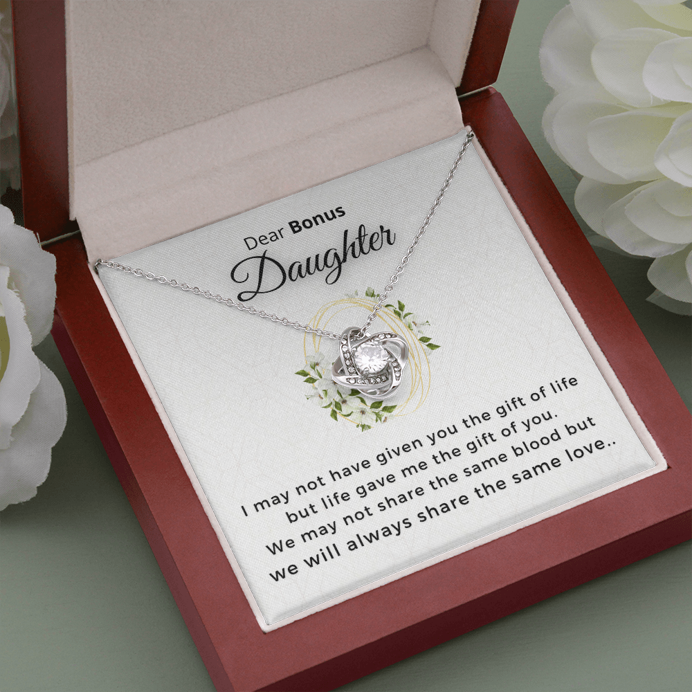 Bonus Daughter Necklace Loveknot