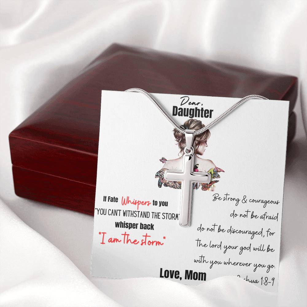 Gift For Daughter Be Strong & Courageous From Mom