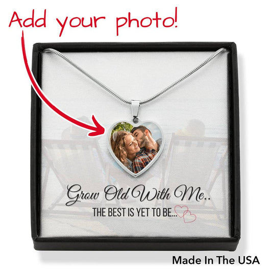 Gift For Girlfriend / Future Wife Necklace With Personalized Photo + Optional Engraving