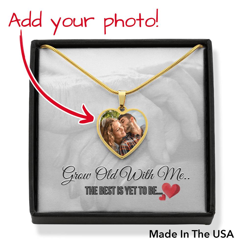 Gift For Girlfriend / Future Wife Personalized Photo Necklace With Optional Engraving and Beautiful Message Card