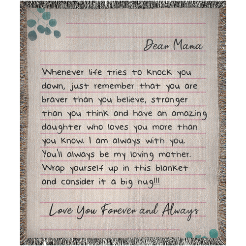 Dear Mama woven blanket