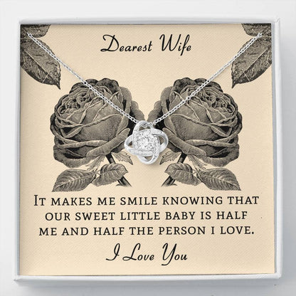 DEAREST WIFE - card Love Knot Neclace