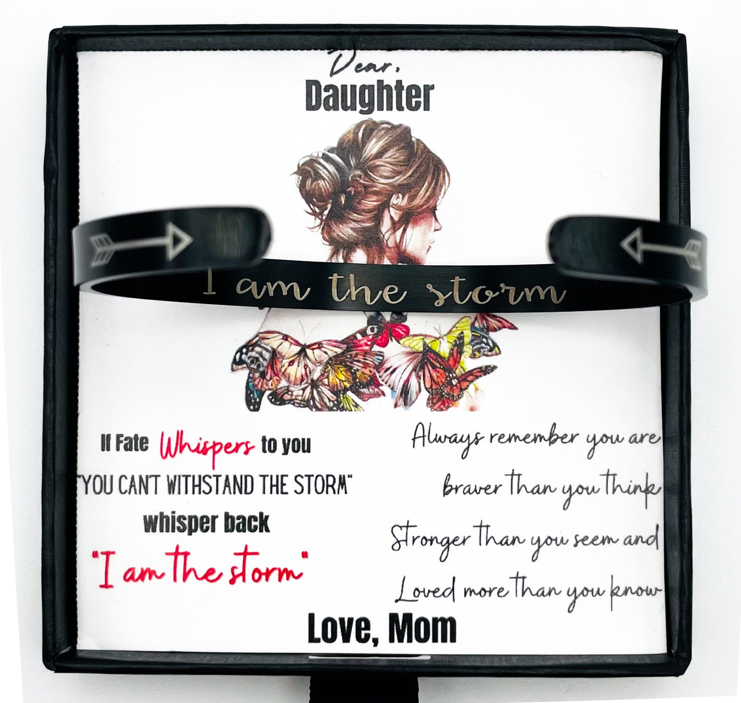 I am the storm bracelet with Message Card & Gift Box