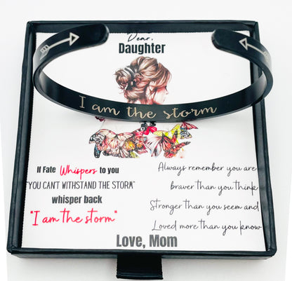 I am the storm bracelet with Message Card & Gift Box