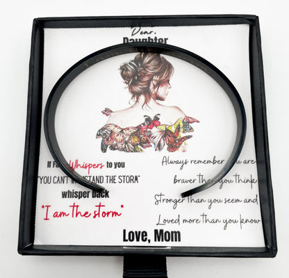I am the storm bracelet with Message Card & Gift Box