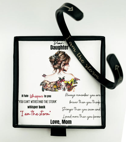 I am the storm bracelet with Message Card & Gift Box