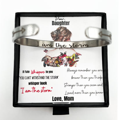I am the storm bracelet with Message Card & Gift Box