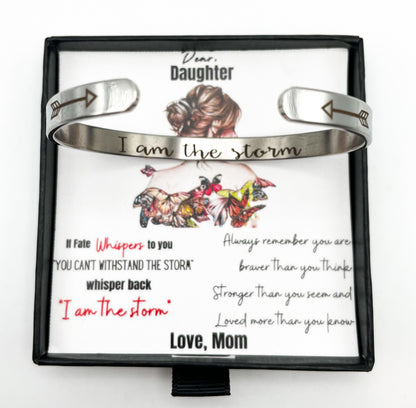 I am the storm bracelet with Message Card & Gift Box