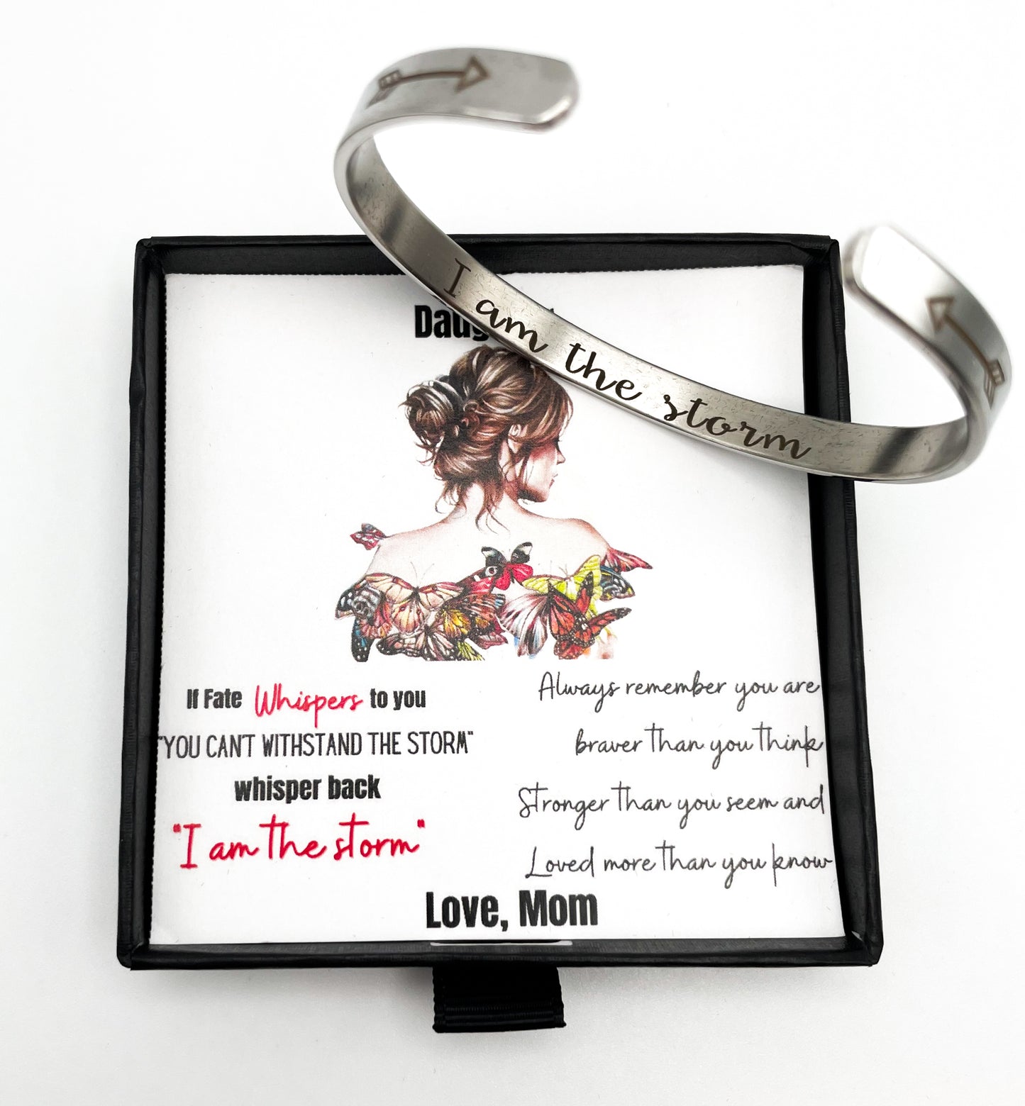 I am the storm bracelet with Message Card & Gift Box