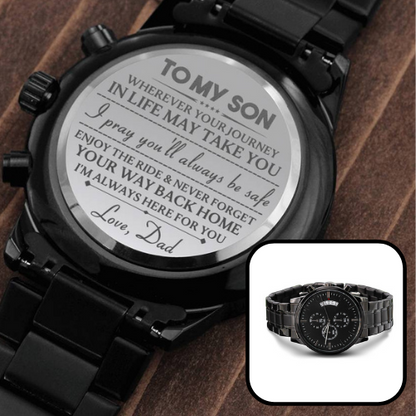Gift for Son from Dad - Engraved Watch