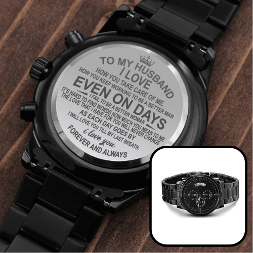 Gift for Husband - Engraved Watch