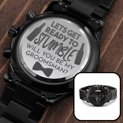 Gift for Groomsman - Engraved Watch