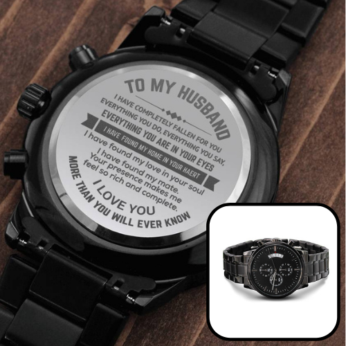 Gift for Husband - Engraved Watch