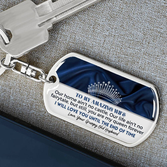 Gift for Wife - You are my Queen Forever Keychain